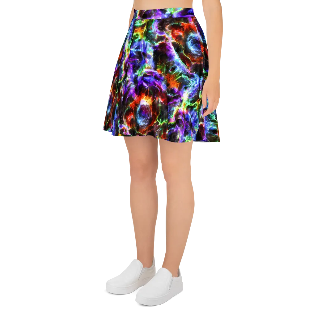 Aurora Inferno on Skater Skirt — Left