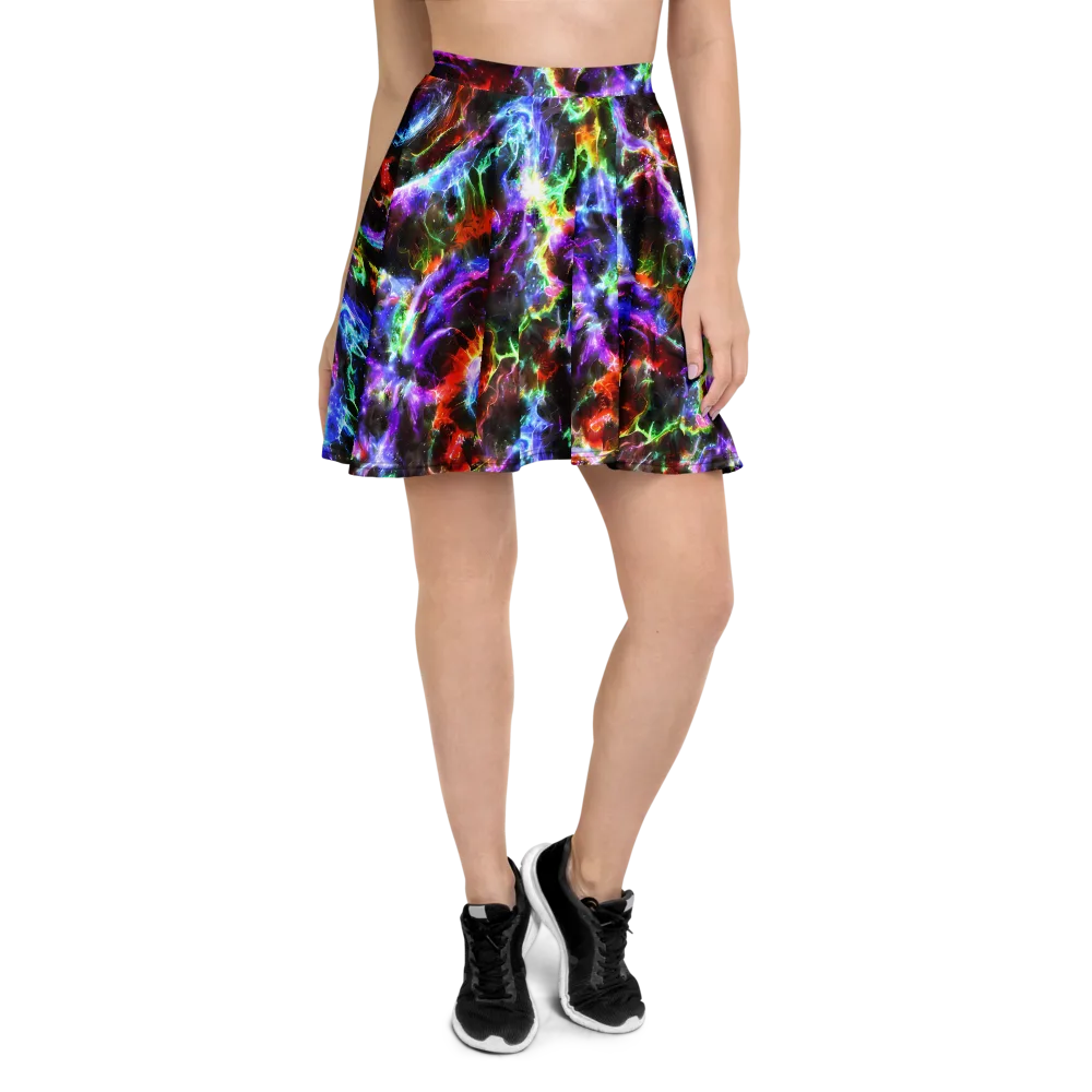 Aurora Inferno on Skater Skirt — Front