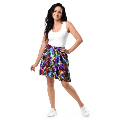Aurora Inferno on a Skater Skirt