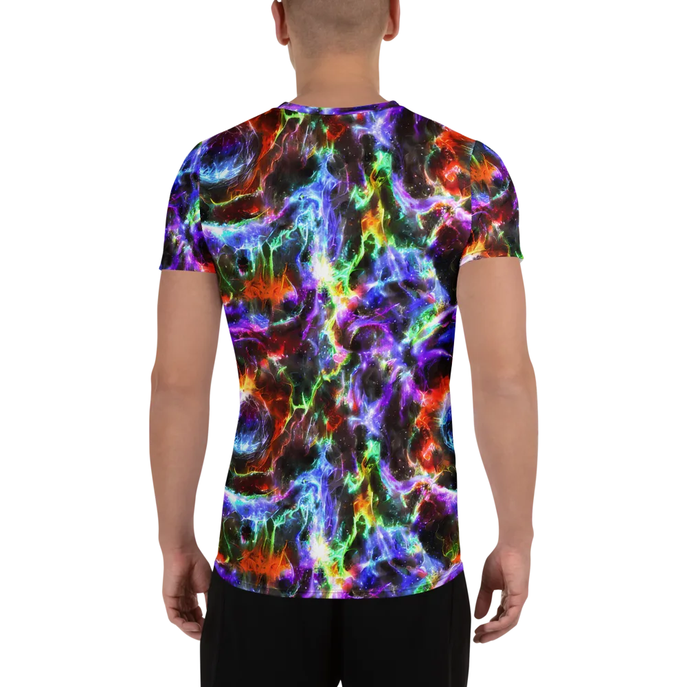 Aurora Inferno on Men's Athletic T-Shirt — Back
