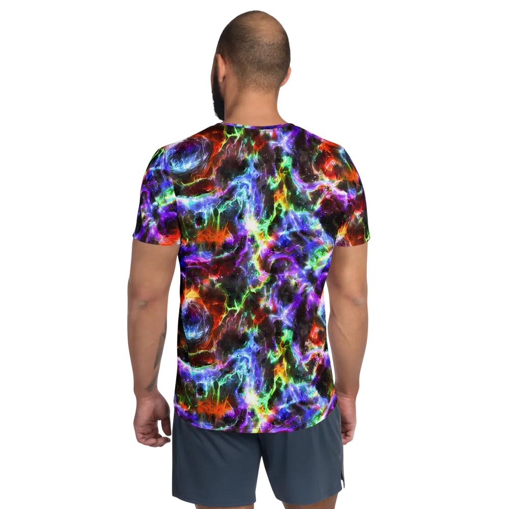 Aurora Inferno on Men's Athletic T-Shirt — Back