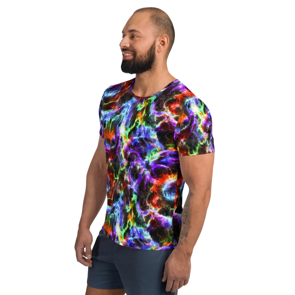 Aurora Inferno on Men's Athletic T-Shirt — Left