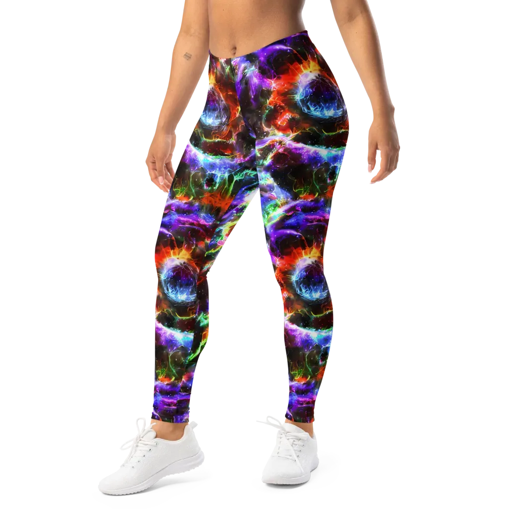 Aurora Inferno on Leggings — Left Front