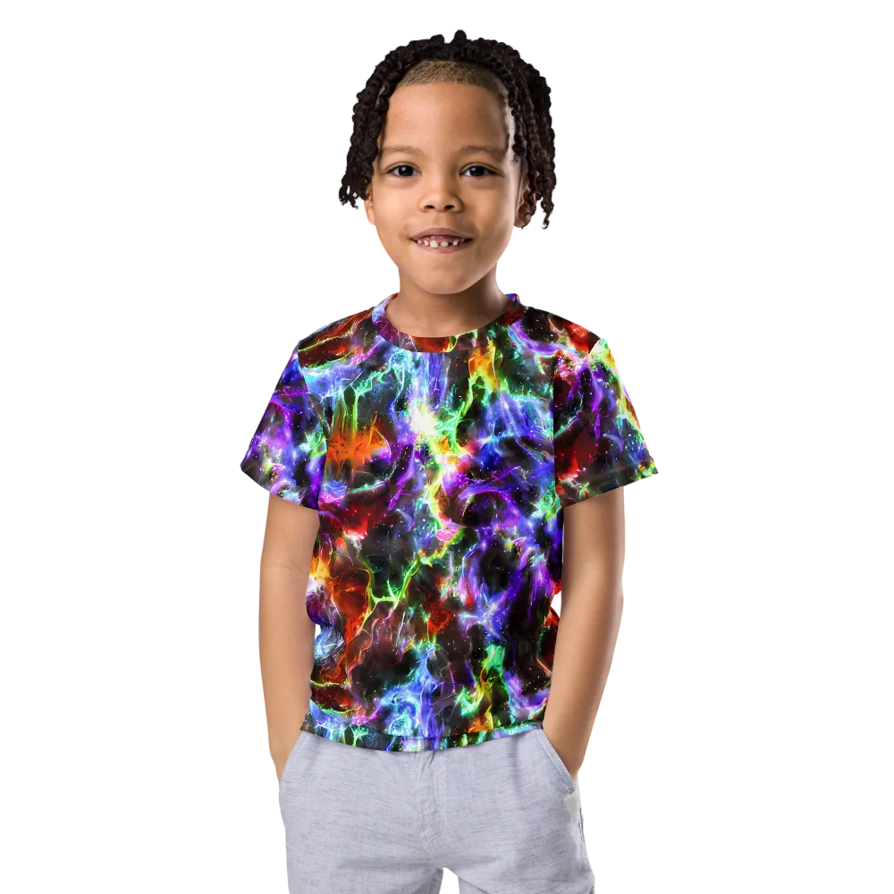 Aurora Inferno on Kids Crew Neck T-Shirt — Front