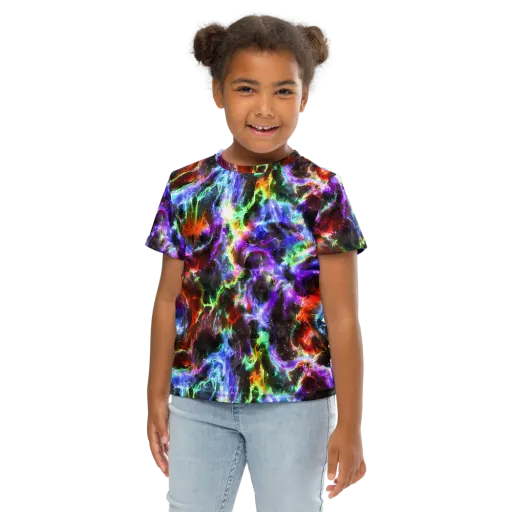 Aurora Inferno on a Kids Crew Neck T-Shirt