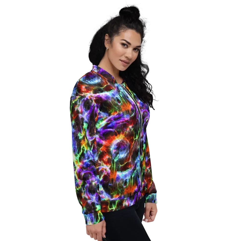 Aurora Inferno on Bomber Jacket — Right