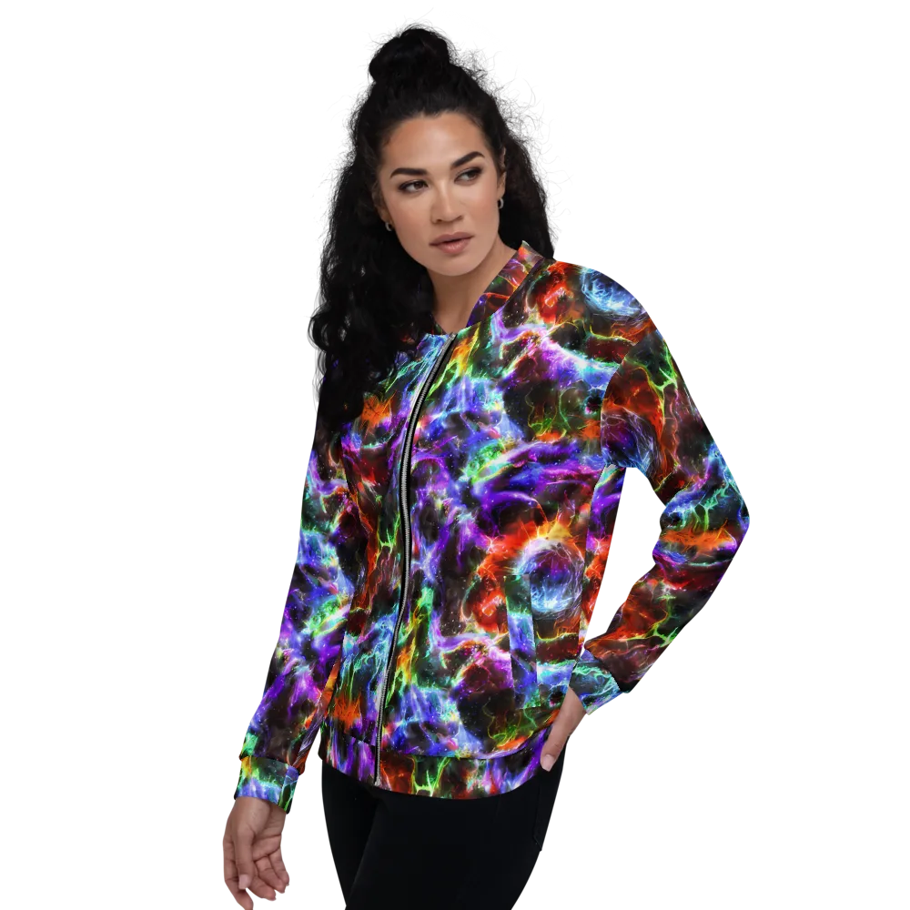 Aurora Inferno on Bomber Jacket — Left