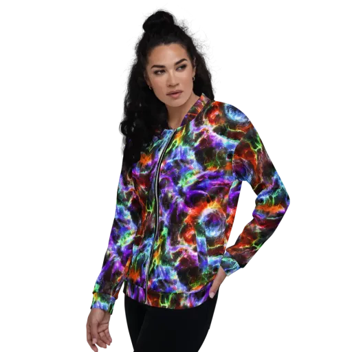 Aurora Inferno on a Bomber Jacket