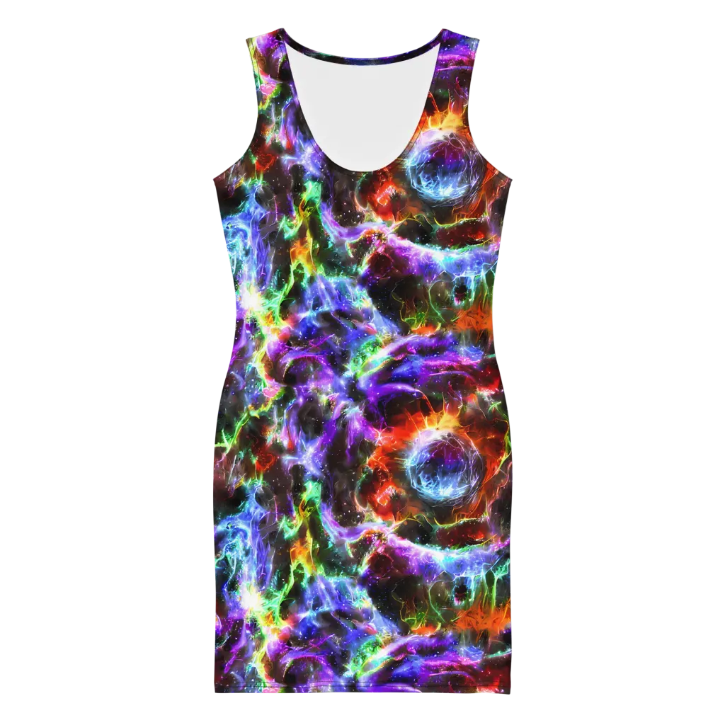 Aurora Inferno on Bodycon Dress — Front