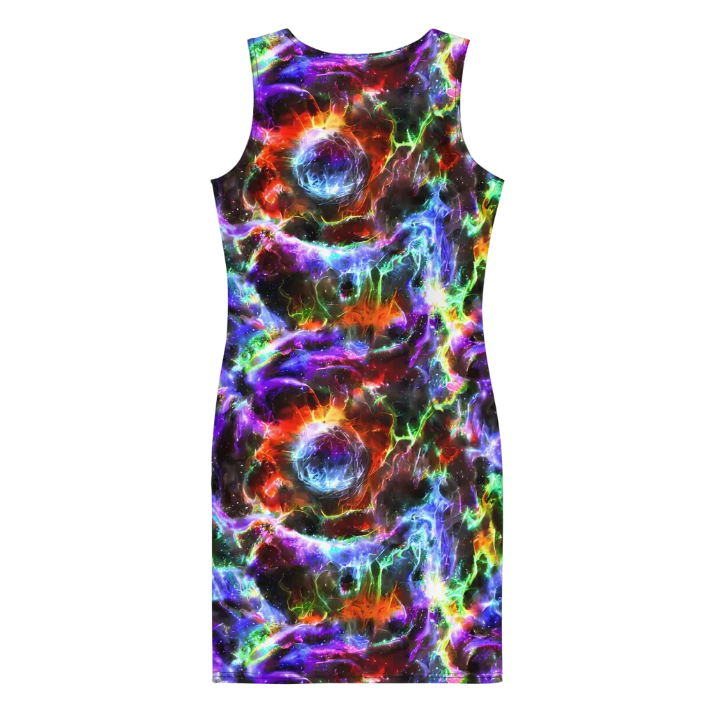 Aurora Inferno on Bodycon Dress — Back