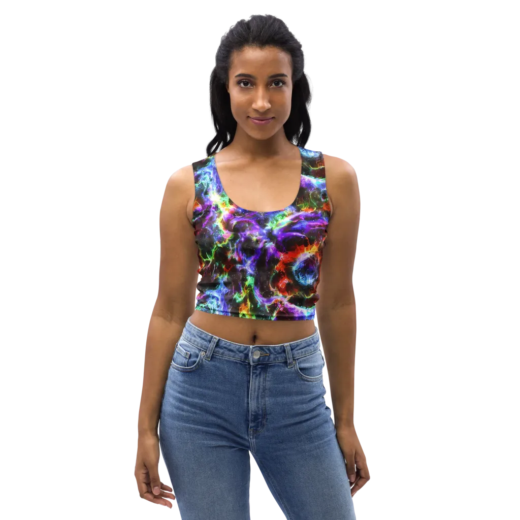 Aurora Inferno on Crop Top — Front