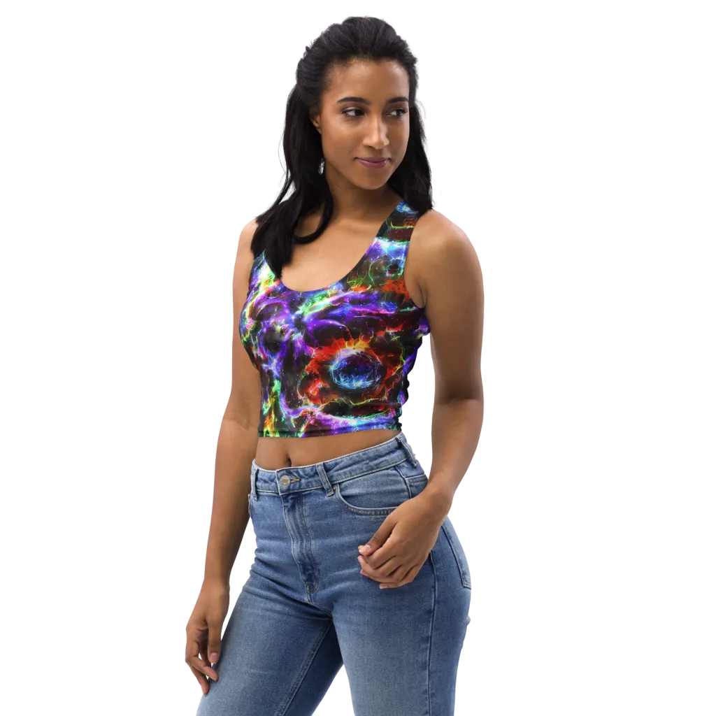 Aurora Inferno on Crop Top — Left Front