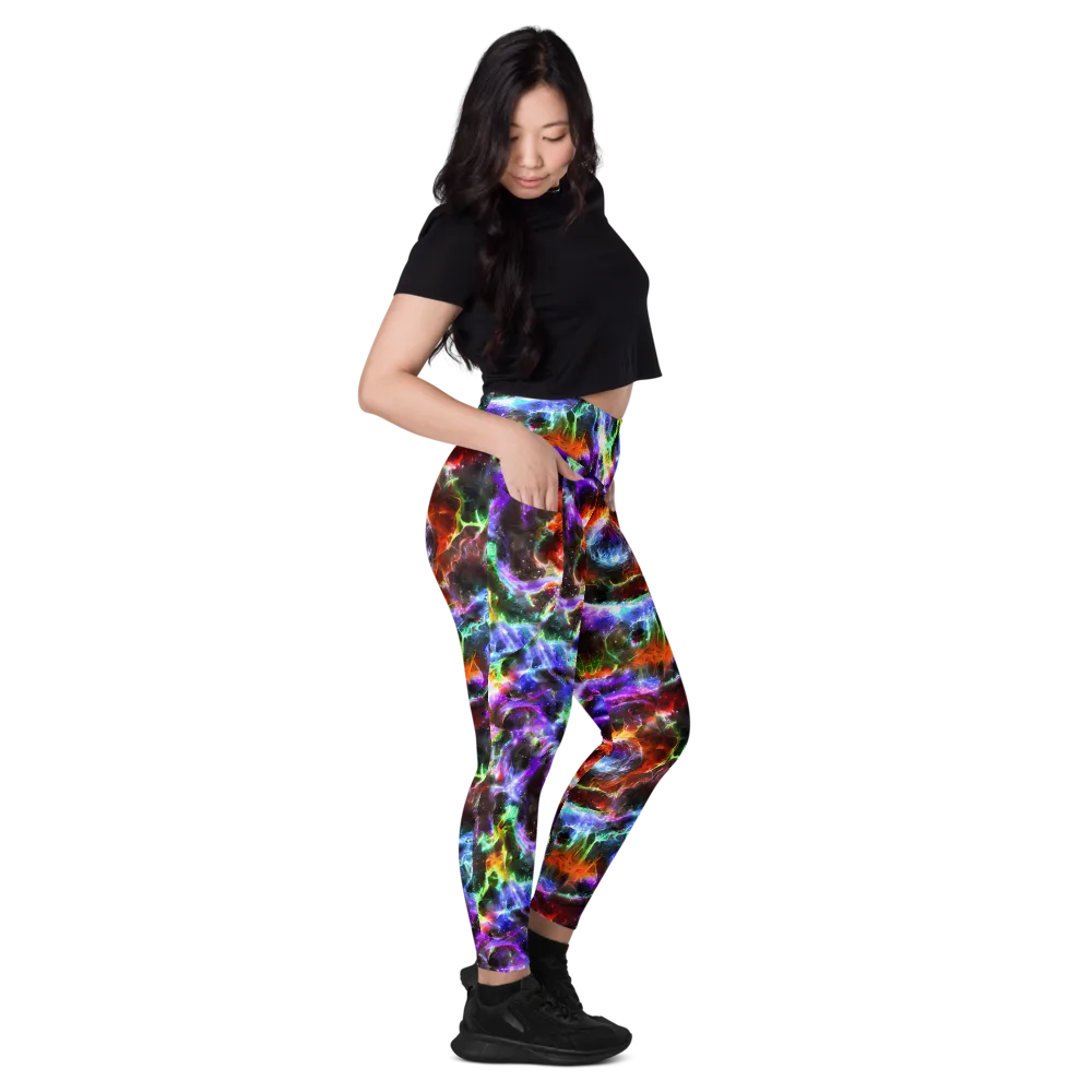 Aurora Inferno on Leggings with Pockets — Right