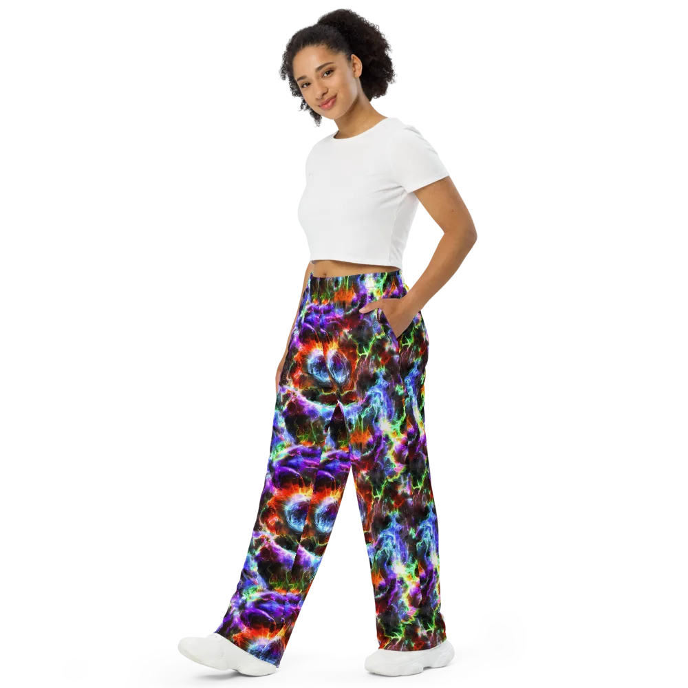 Aurora Inferno on Wide-Leg Pants — Left Front