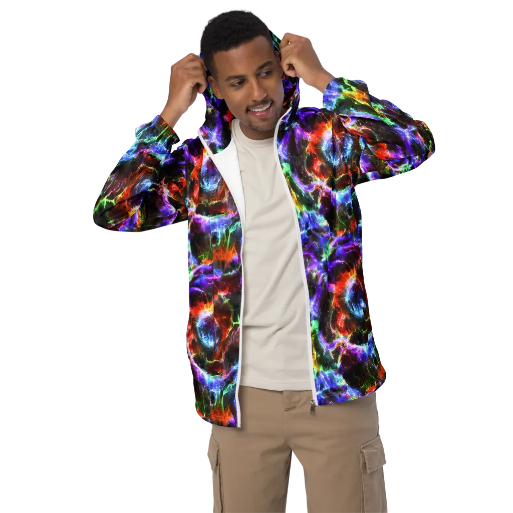 Aurora Inferno on Men's Windbreaker — Front
