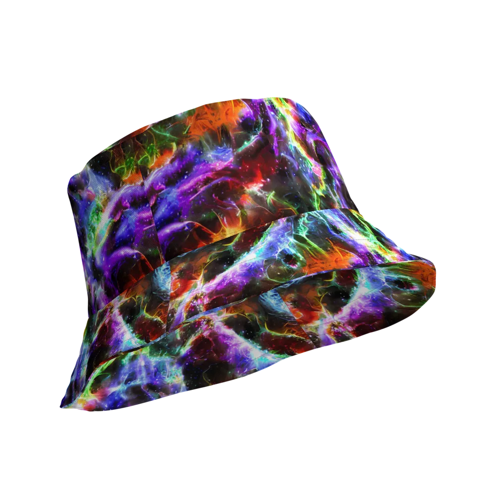 Aurora Inferno on Reversible Bucket Hat — Product details Outside