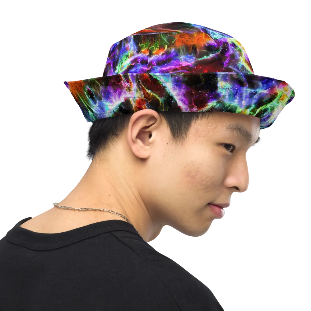 Aurora Inferno on Reversible Bucket Hat — Right Outside