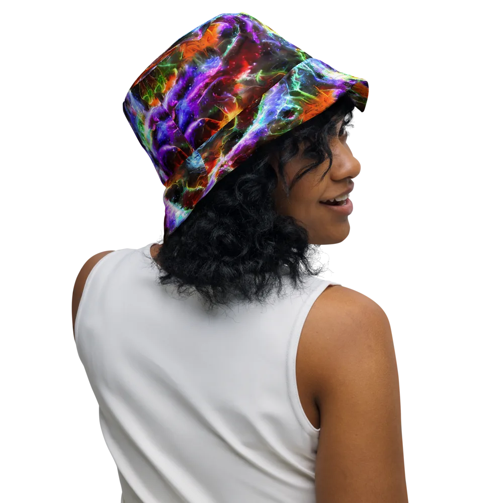 Aurora Inferno on Reversible Bucket Hat — Right Outside
