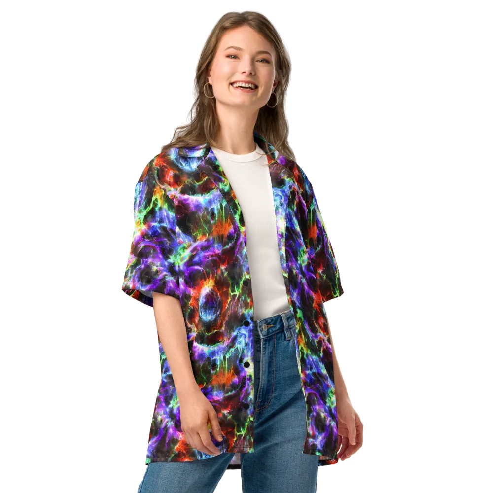 Aurora Inferno on Button Shirt — Front