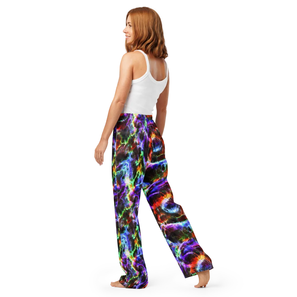 Aurora Inferno on Women's Pajama Pants — Back