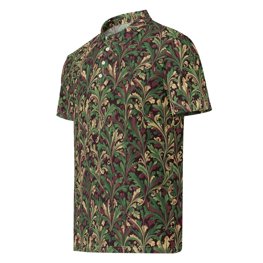 Acanthus Royale on Men's Slim Fit Polo Shirt — Left Front