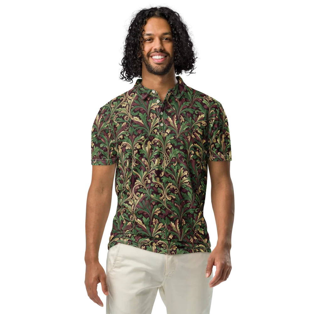 Acanthus Royale on Men's Slim Fit Polo Shirt — Front