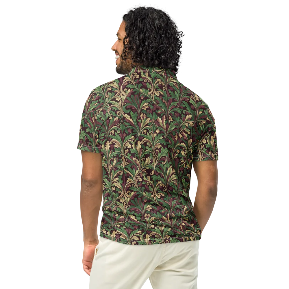 Acanthus Royale on Men's Slim Fit Polo Shirt — Back