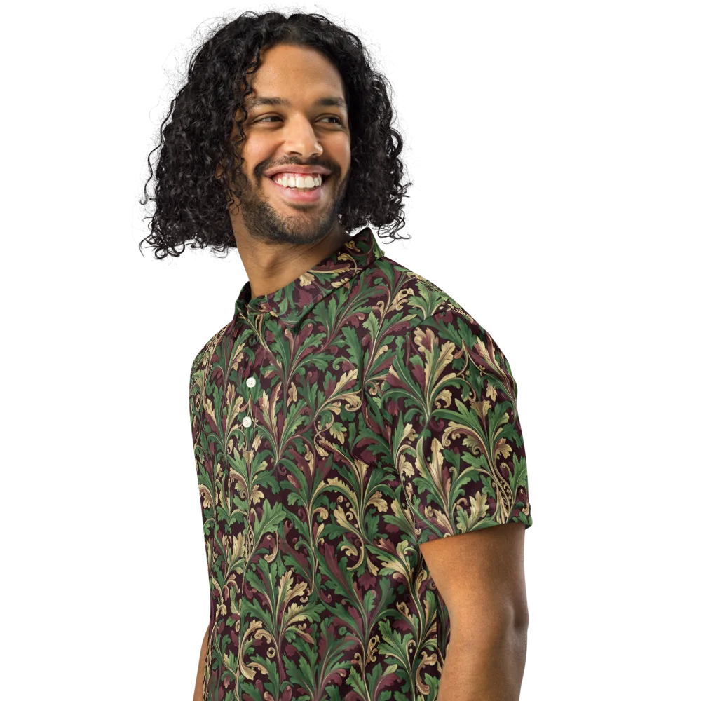 Acanthus Royale on Men's Slim Fit Polo Shirt — Left Front