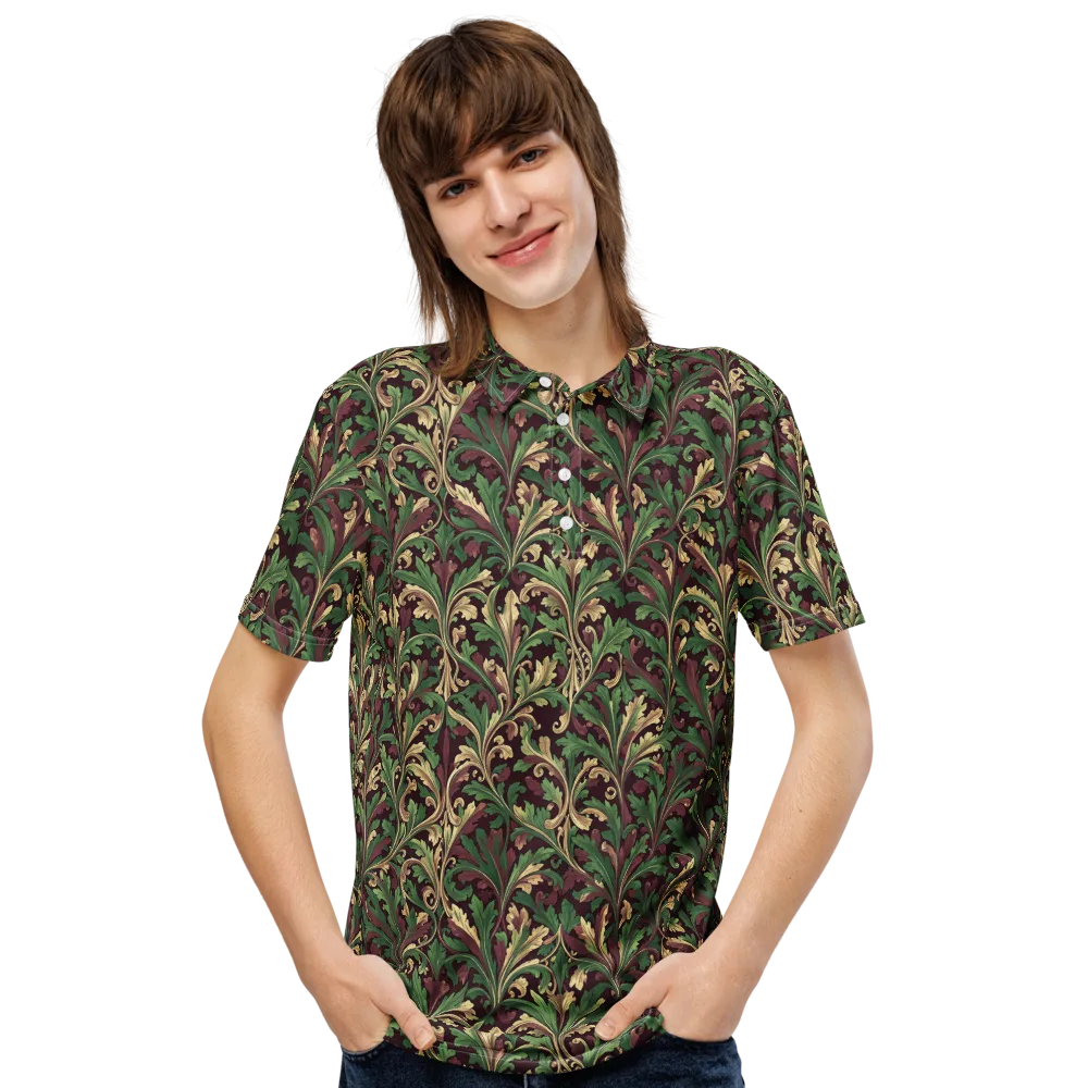 Acanthus Royale on Men's Slim Fit Polo Shirt — Front