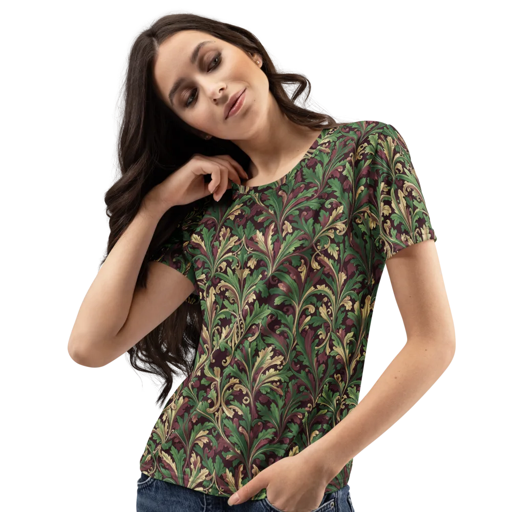 Acanthus Royale on Women's Crew Neck T-Shirt — Left Front