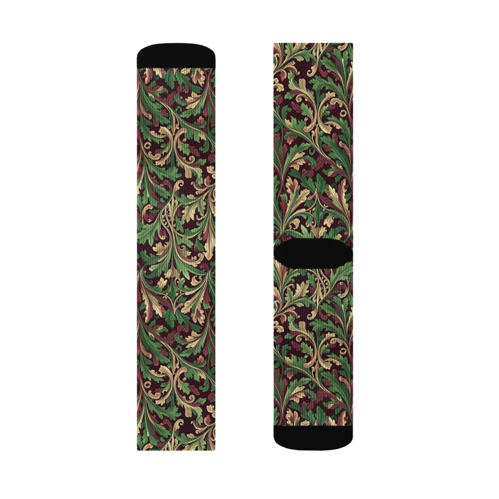 Acanthus Royale on Socks — Left Sock