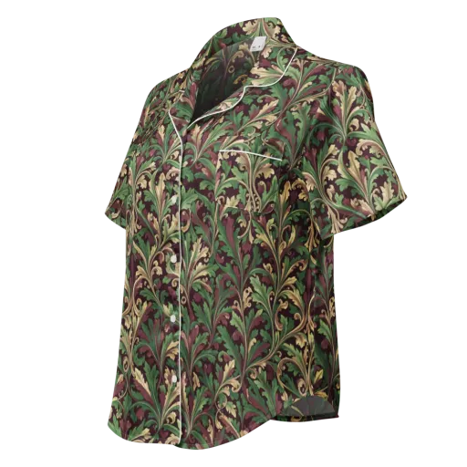 Acanthus Royale on a Women's Short Sleeve Pajama Top
