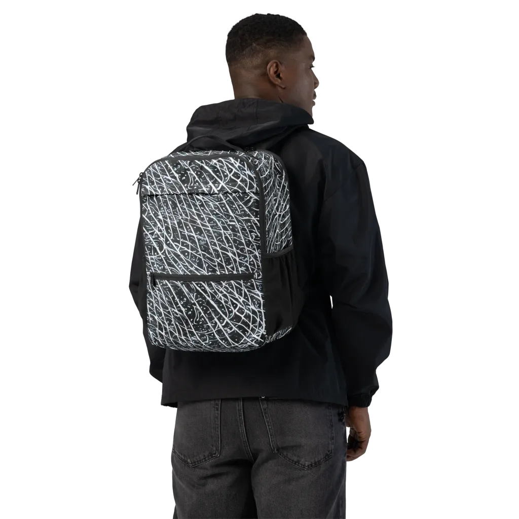 Midnight Lattice on Utility Backpack — Back