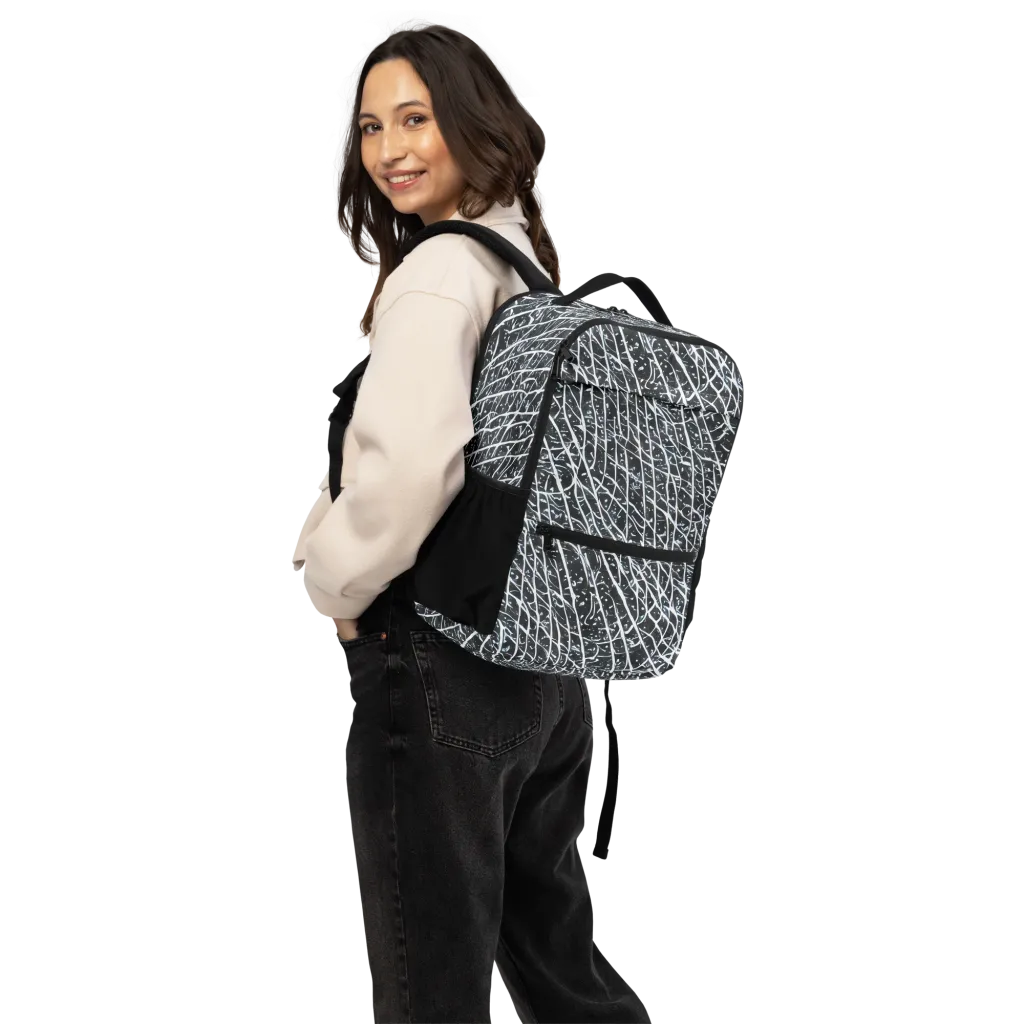 Midnight Lattice on Utility Backpack — Back