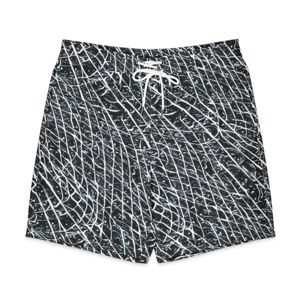 Midnight Lattice on Men's Board Shorts — Front