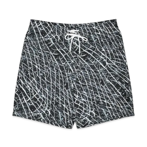 Midnight Lattice on a Men's Board Shorts