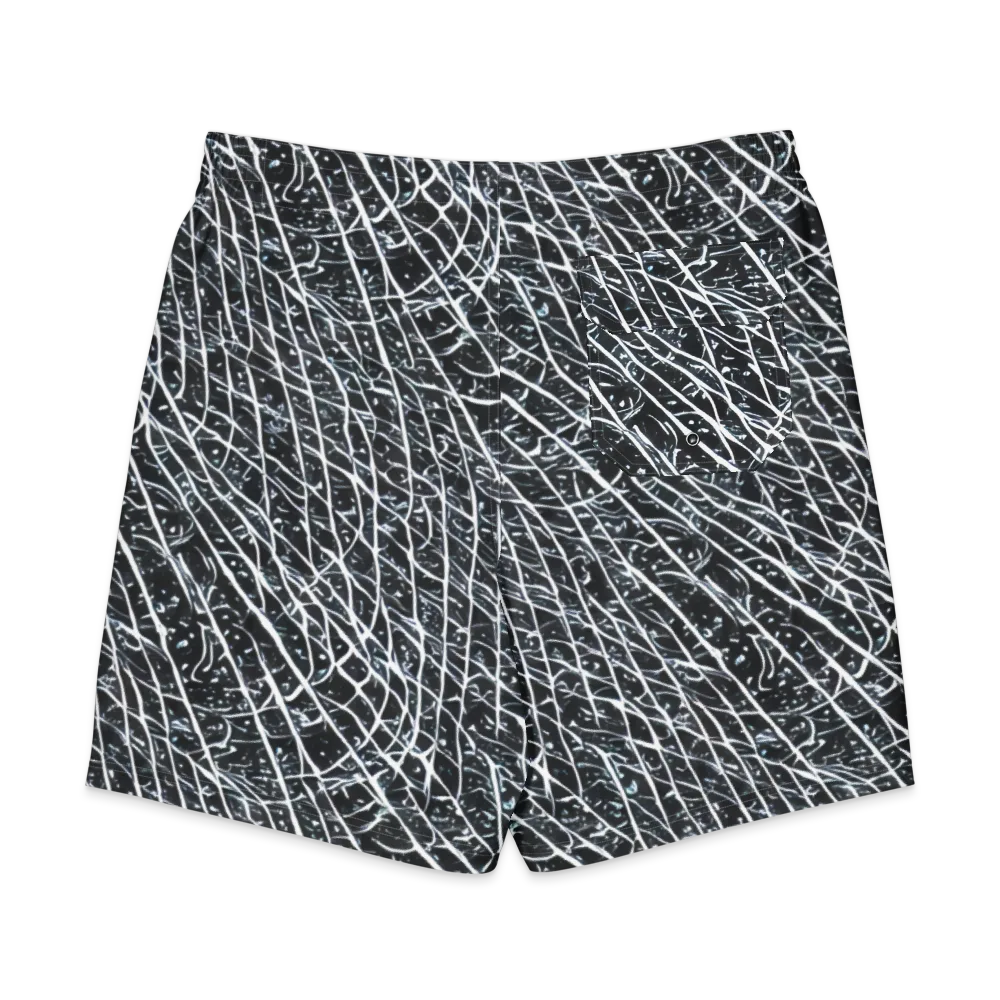Midnight Lattice on Men's Board Shorts — Back