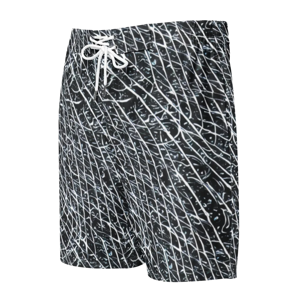 Midnight Lattice on Men's Board Shorts — Front