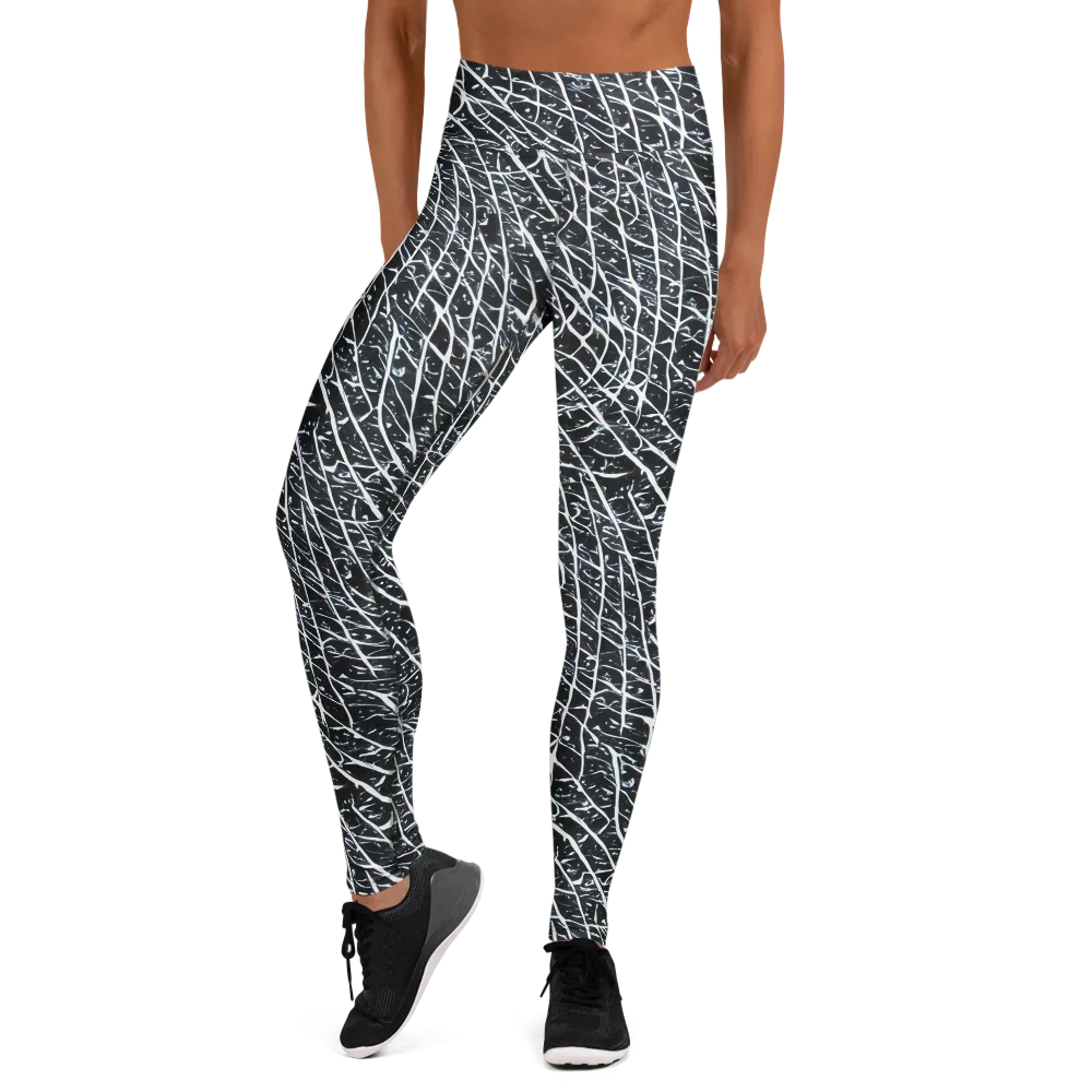Midnight Lattice on Yoga Leggings — Front