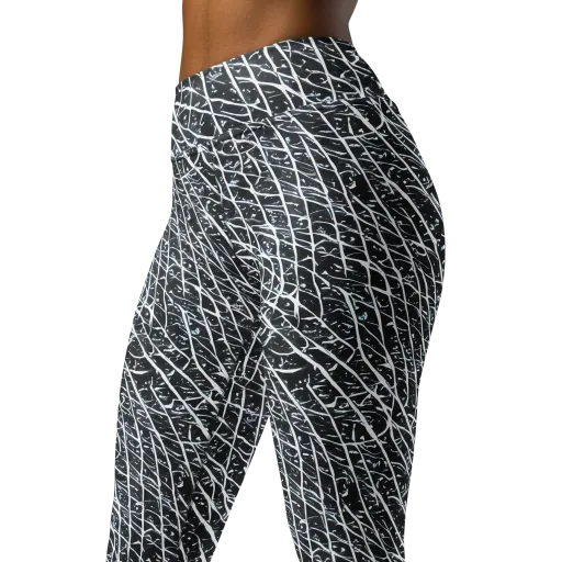 Midnight Lattice on a Yoga Leggings
