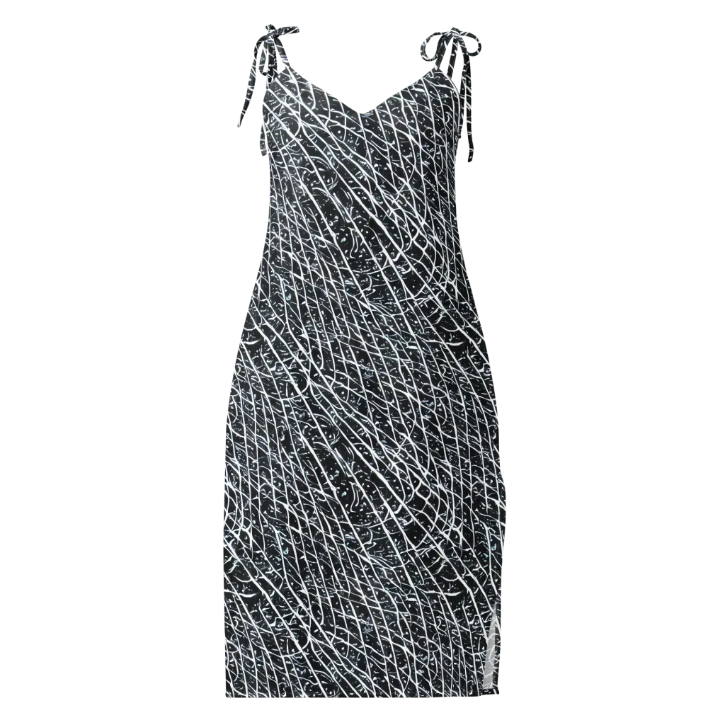 Midnight Lattice on Slip Dress — Front