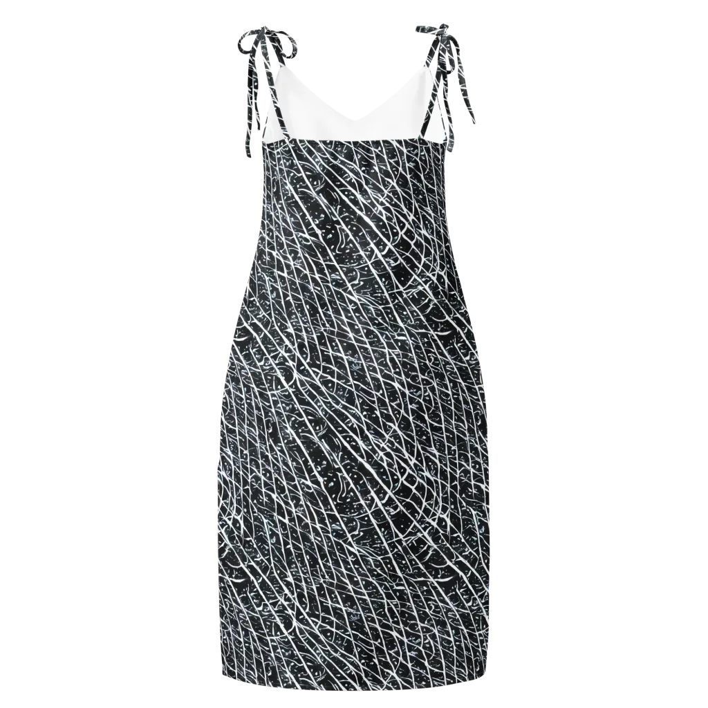 Midnight Lattice on Slip Dress — Back