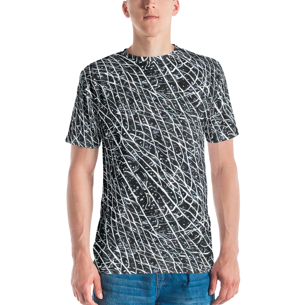Midnight Lattice on Men's Crew Neck T-Shirt — Front