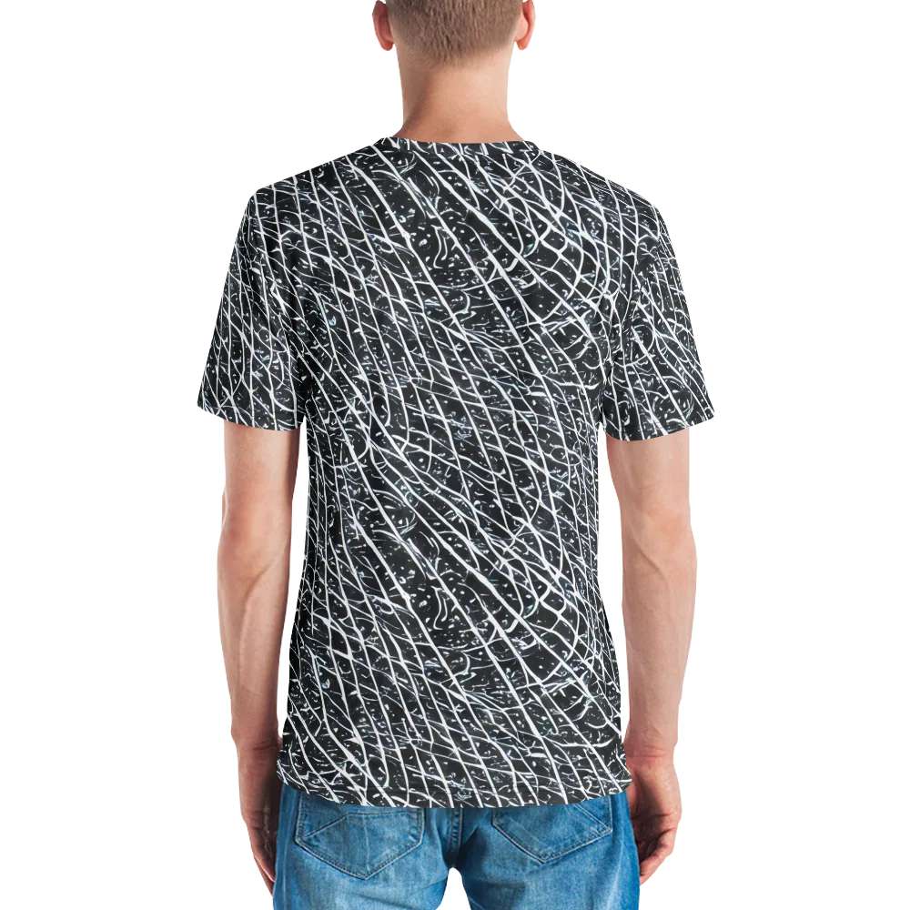 Midnight Lattice on Men's Crew Neck T-Shirt — Back