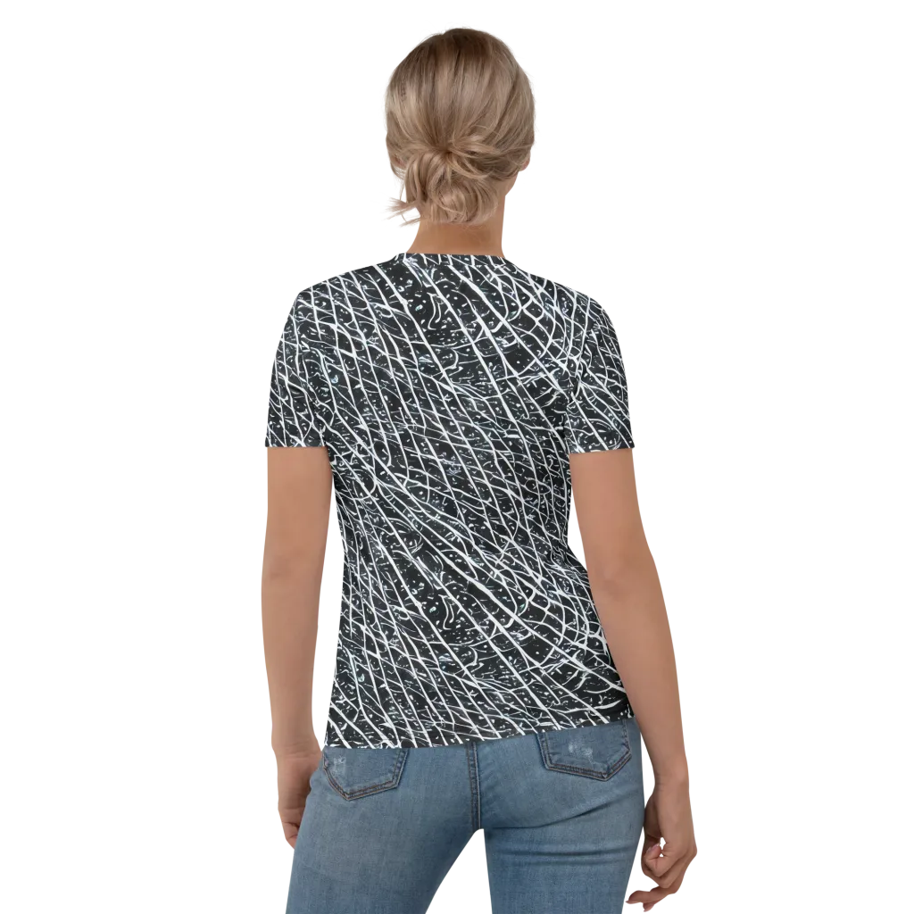 Midnight Lattice on Women's Crew Neck T-Shirt — Back