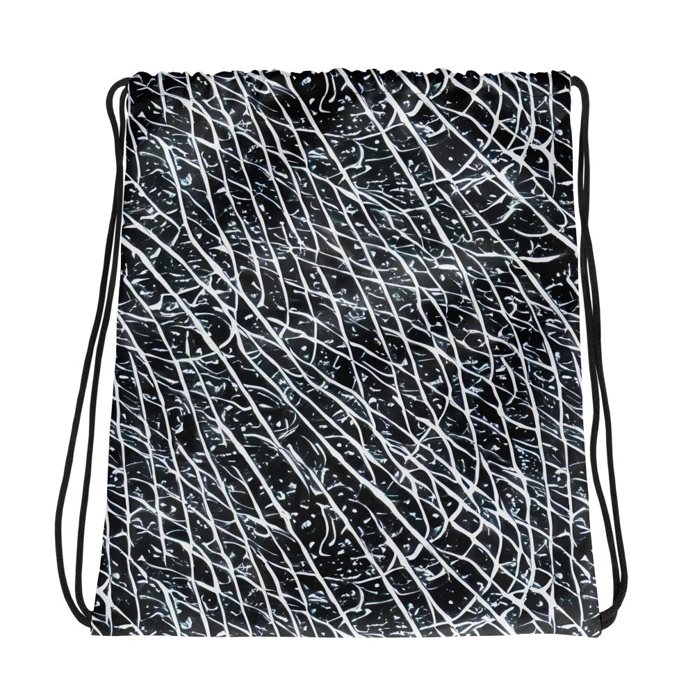 Midnight Lattice on Drawstring Bag — Photo