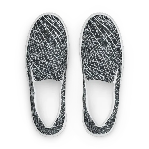 Midnight Lattice on a Women's Slip-On Canvas Shoes