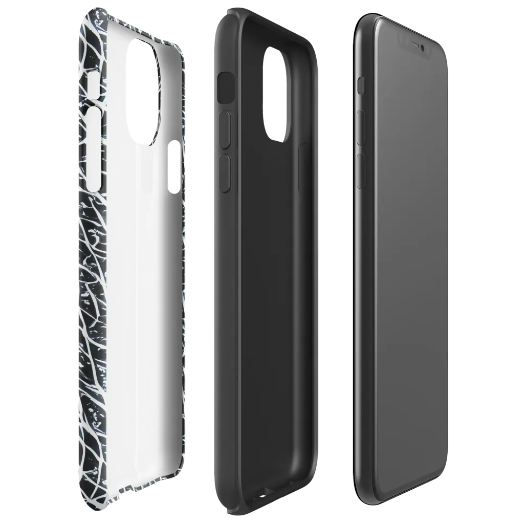 Midnight Lattice on Tough Case for iPhone® — Right