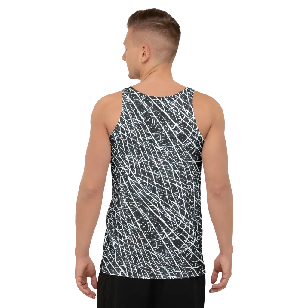 Midnight Lattice on Men's Tank Top — Back