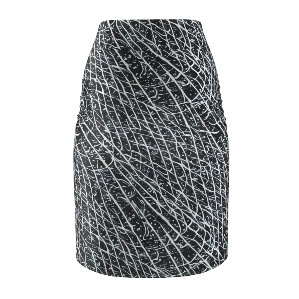 Midnight Lattice on Pencil Skirt — Back